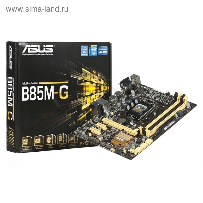 Материнская плата Asus B85M-G, Soc-1150, Intel B85, 4xDDR3, mATX, Ret - Фото 1