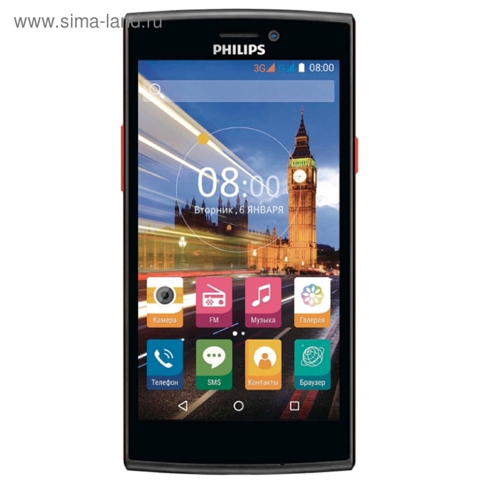 Смартфон Philips S337 black red - Фото 1