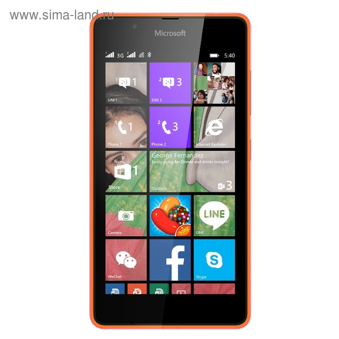 Смартфон Microsoft Lumia 540 Dual SIM orange - Фото 1