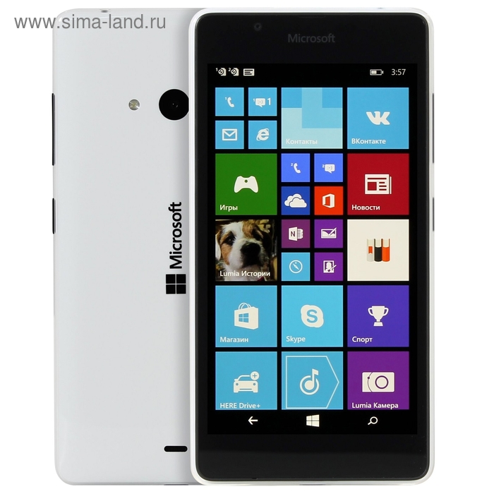 Смартфон Microsoft Lumia 540 Dual SIM white - Фото 1
