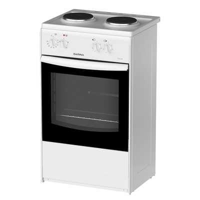 Плита Darina S EM 521 404 W, электрическая, 2 конфорки, 45 л, электрическая духовка, белая