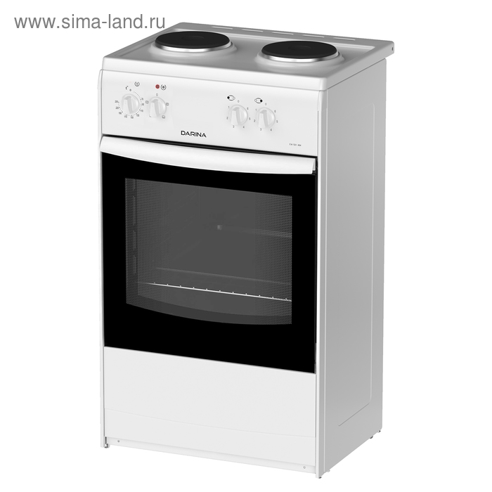 Плита Darina S EM 521 404 W, электрическая, 2 конфорки, 45 л, электрическая духовка, белая - Фото 1