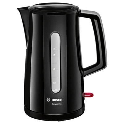 Чайник электрический Bosch TWK3A013, пластик, 1.7 л, 2400 Вт, черный