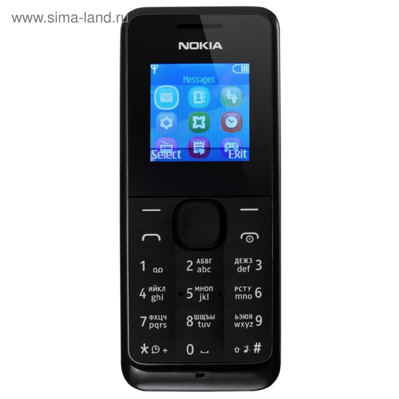 Сотовый телефон Nokia 105 Dual Sim Black (1474080) - Купить по цене от 1  390.00 руб. | Интернет магазин SIMA-LAND.RU