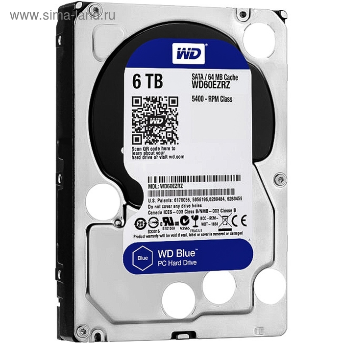 Жесткий диск WD Blue 6Tb (WD60EZRZ) SATA-III - Фото 1