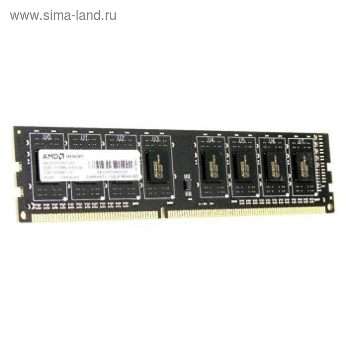Память DDR3 4Gb 1600MHz AMD R534G1601U1S-UO/2S-UO OEM PC3-12800 CL11 DIMM 240-pin - Фото 1