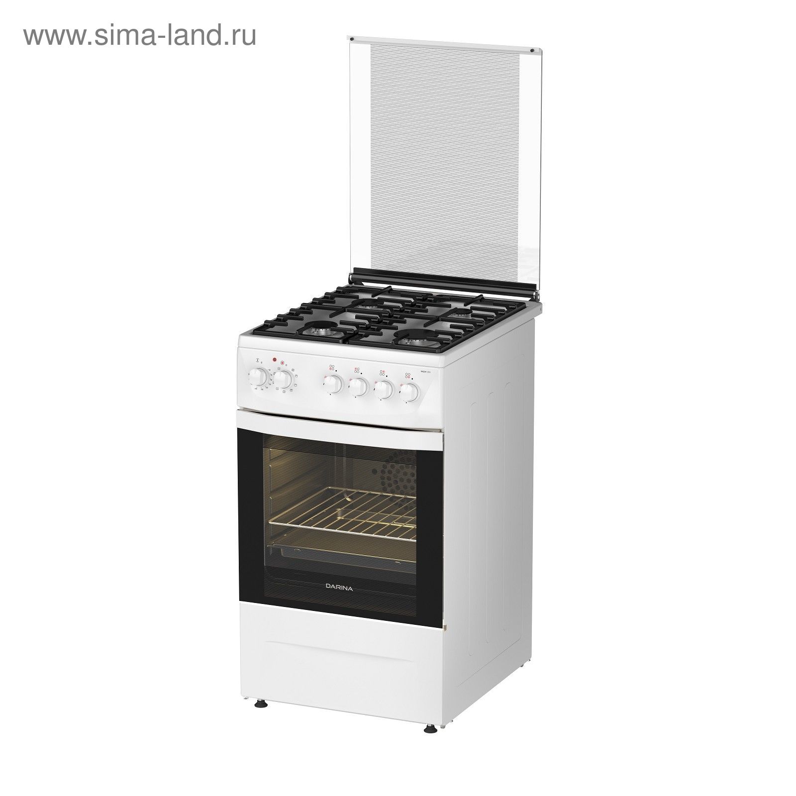 Плита комбинированная Darina 1 D1 KM 241 311 W, газовая, 4 конфорки, 50 ...