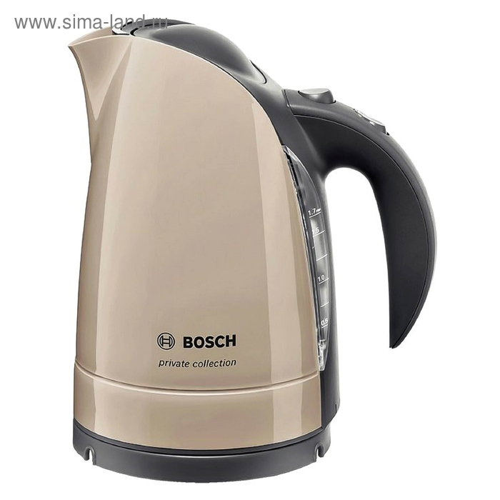 Чайник электрический Bosch TWK6008, пластик, 1.7 л, 2400 Вт, бежевый - Фото 1