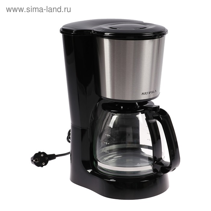 Кофеварка Supra CMS-1501,капельная, 1000 Вт, 1.5 л, чёрная - Фото 1