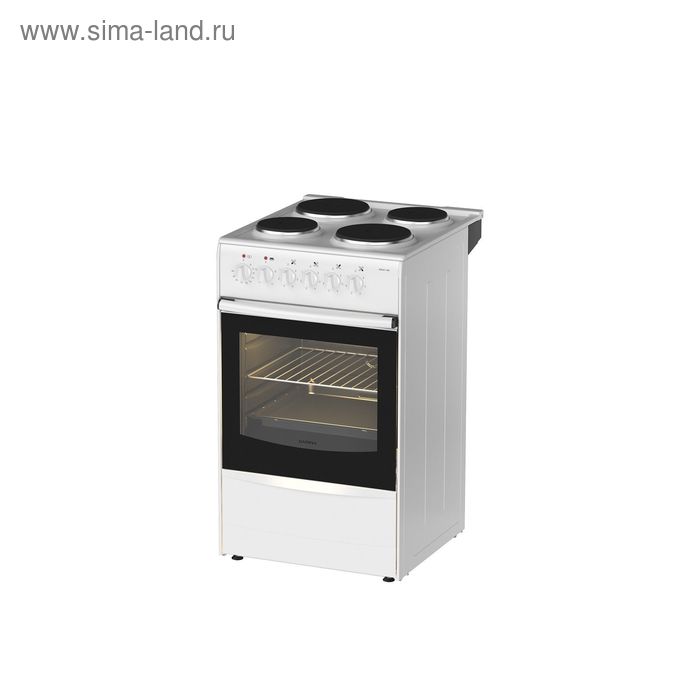 Плита Darina 1 B EM 341 406 W, электрическая, 4 конфорки, 43 л, эмаль, без гриля, белая - Фото 1
