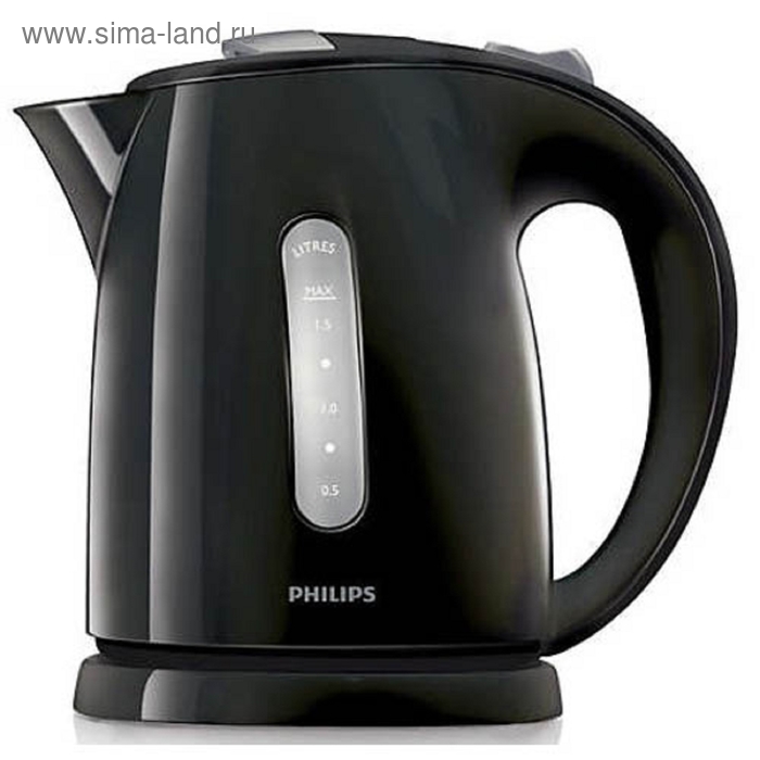 Чайник электрический Philips HD4646/20, пластик, 1.5 л, 2400 Вт, черный - Фото 1