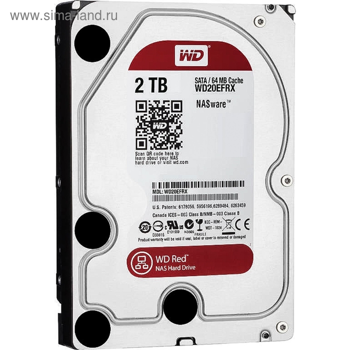 Жесткий диск WD Red 2Tb (WD20EFRX) SATA-III - Фото 1