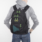 Рюкзак школьный, 2 отдела на молниях, 4 наружных кармана, цвет чёрный - Фото 4
