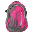 Рюкзак молодёжный на молнии, 3 отдела, 3 наружных кармана, регулируемые лямки, розовый - Фото 1