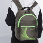 Рюкзак молодёжный, 2 отдела на молниях, 2 наружных кармана, цвет хаки - Фото 2
