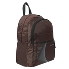 Рюкзак молодёжный на молнии, 2 отдела, 2 наружных кармана, коричневый - Фото 2