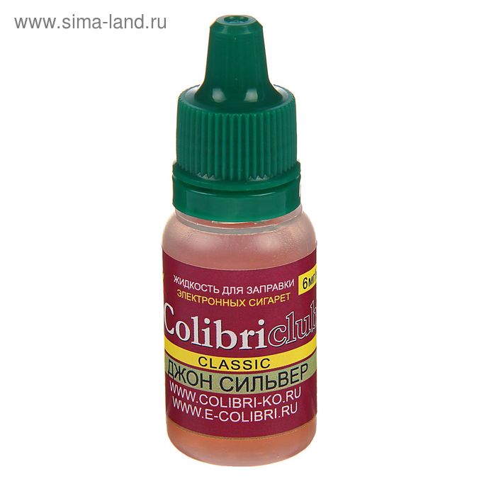 Жидкость для многоразовых ЭИ Colibriclub Classic, джон сильвер табачный, 6 мг, 10 мл - Фото 1