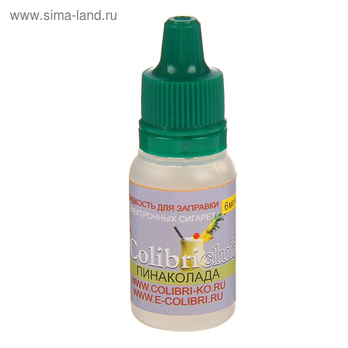 Жидкость для многоразовых ЭИ Colibriclub Standart, пинаколада, 6 мг, 10 мл - Фото 1