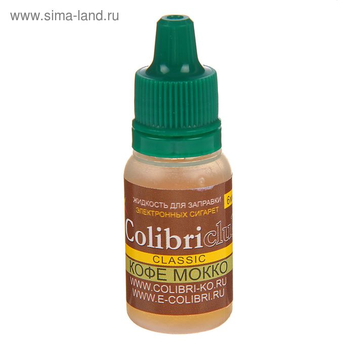 Жидкость для многоразовых ЭИ Colibriclub Classic, кофе мокко, 6 мг, 10 мл - Фото 1