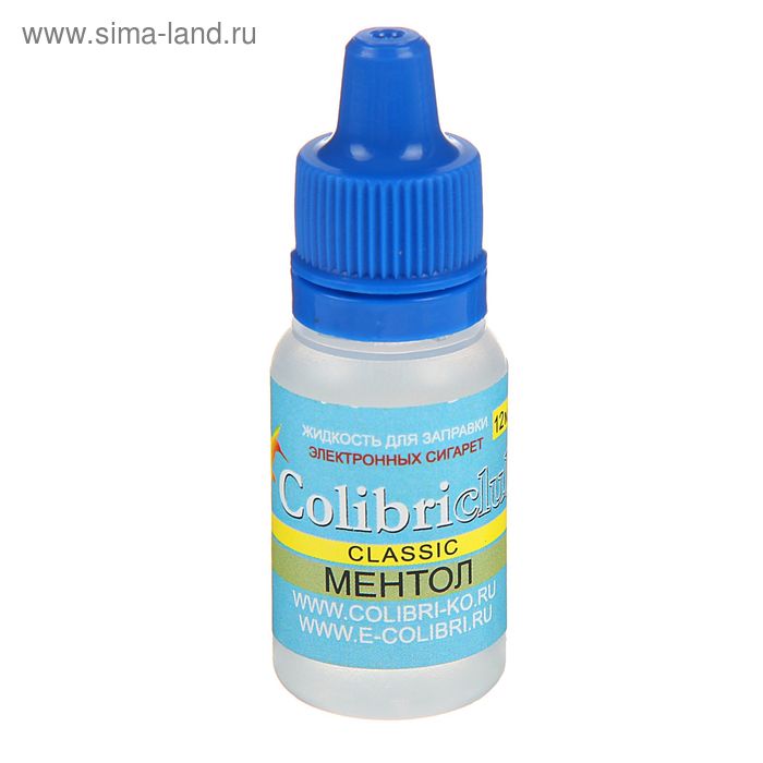 Жидкость для многоразовых ЭИ Colibriclub Classic, ментол, 12 мг, 10 мл - Фото 1