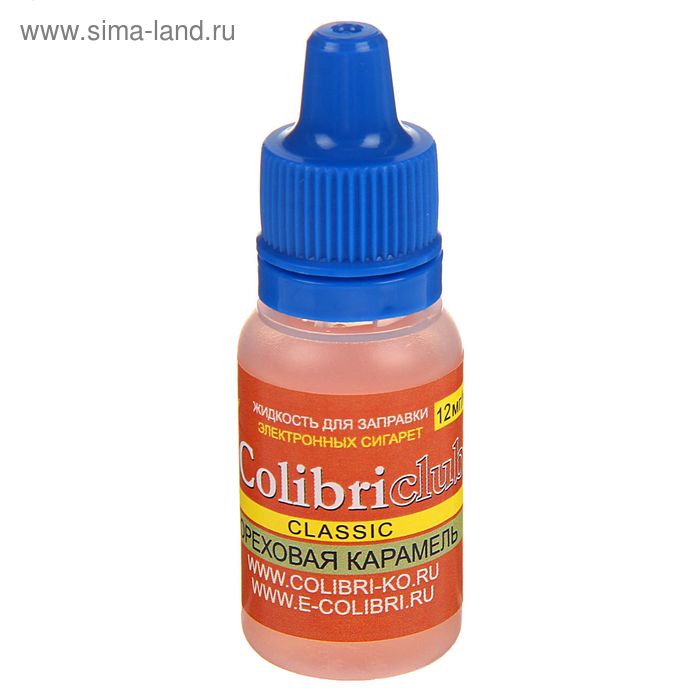 Жидкость для многоразовых ЭИ Colibriclub Classic, ореховая карамель, 12 мг, 10 мл - Фото 1