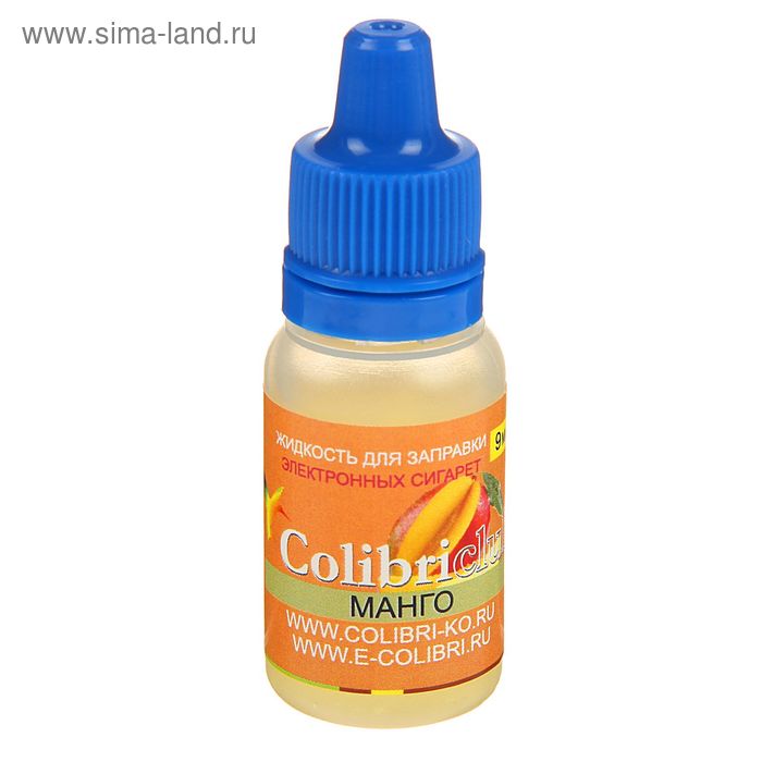 Жидкость для многоразовых ЭИ Colibriclub Standart, манго, 9 мг, 10 мл - Фото 1