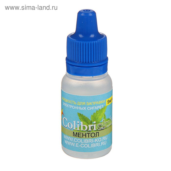 Жидкость для многоразовых ЭИ Colibriclub Standart, ментол, 9 мг, 10 мл - Фото 1