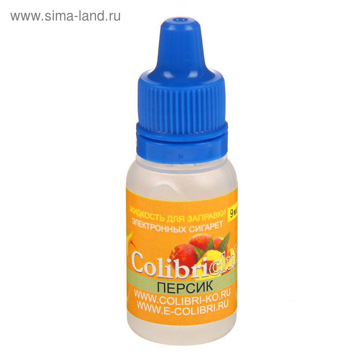 Жидкость для многоразовых ЭИ Colibriclub Standart, персик, 9 мг, 10 мл - Фото 1