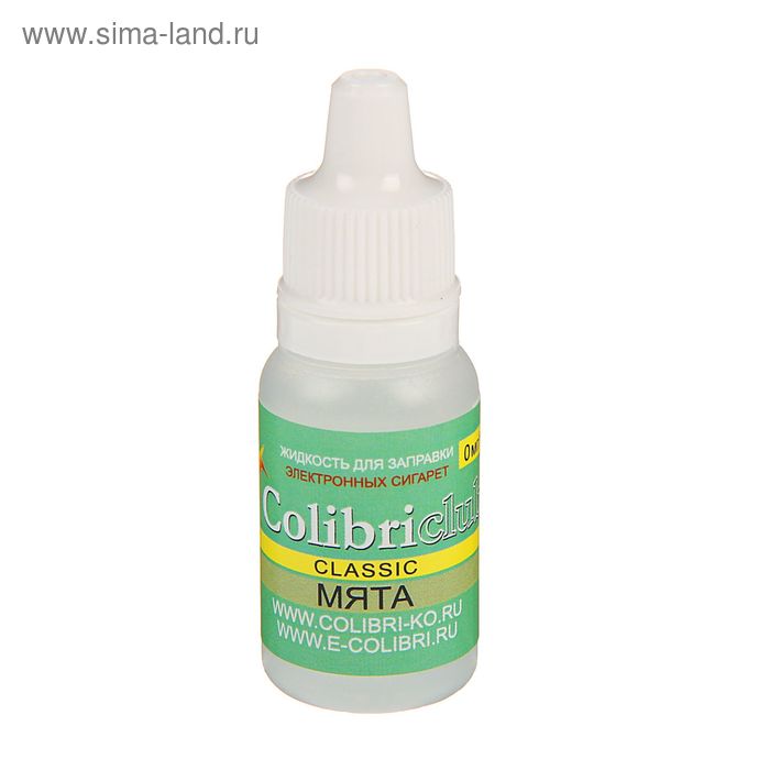 Жидкость для многоразовых ЭИ Colibriclub Classic, мята, 0 мг, 10 мл - Фото 1
