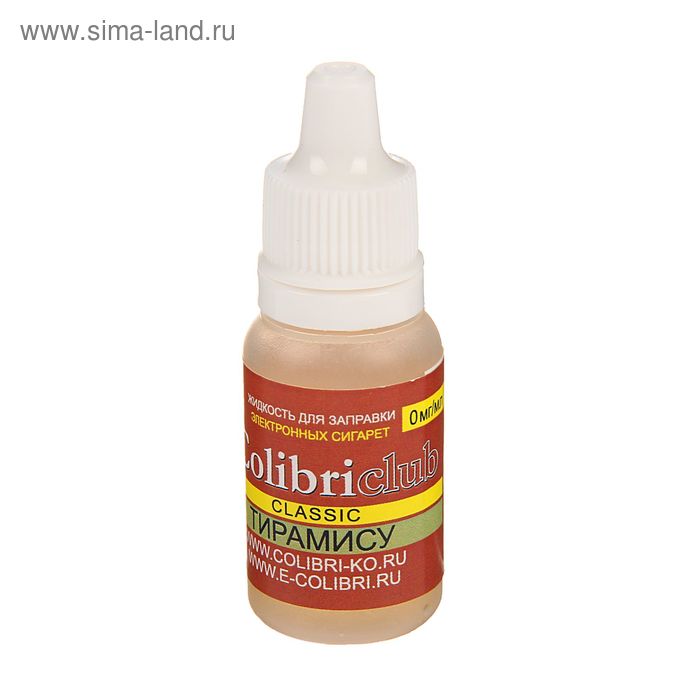 Жидкость для многоразовых ЭИ Colibriclub Classic, тирамису, 0 мг, 10 мл - Фото 1