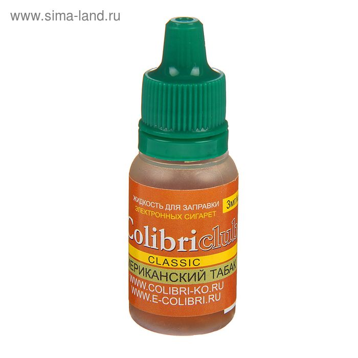 Жидкость для многоразовых ЭИ Colibriclub Classic, американский табак, 3 мг, 10 мл - Фото 1