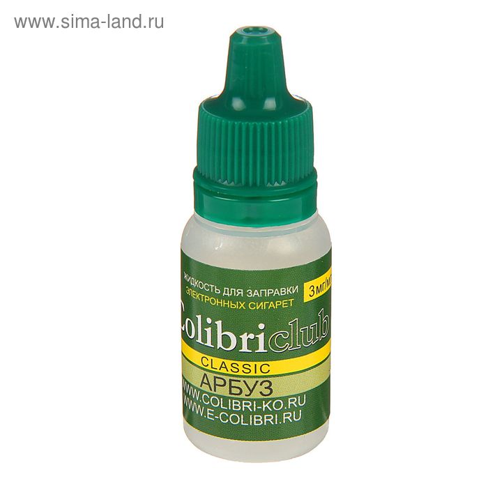 Жидкость для многоразовых ЭИ Colibriclub Classic, арбуз, 3 мг, 10 мл - Фото 1