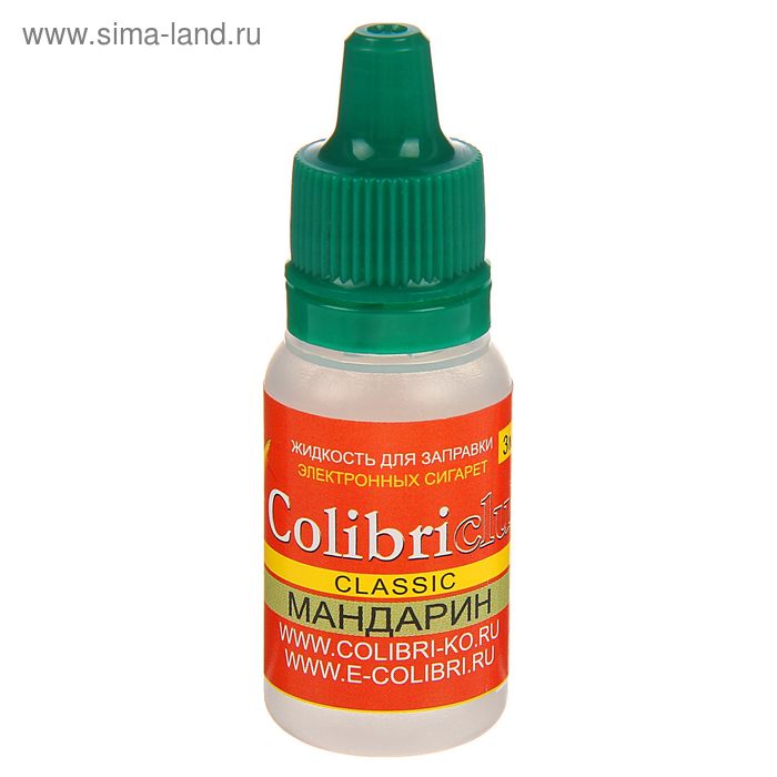 Жидкость для многоразовых ЭИ Colibriclub Classic, мандарин, 3 мг, 10 мл - Фото 1