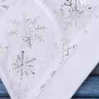 Колпак новогодний «Белый со снежинками» 28×38 см, белый - Фото 4