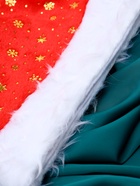 Колпак новогодний «Золотые снежинки» 28×40 см, красный - Фото 7