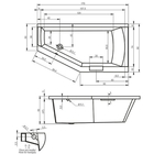 Ванна акриловая Riho GETA 170x90 L, асимметричная - Фото 2