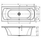 Ванна акриловая Riho LIMA 160x70 L, прямоугольная - Фото 3