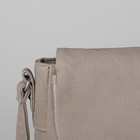 Сумка женская на молнии, 1 отдел, 1 наружный карман, длинный ремень, цвет молочный - Фото 4