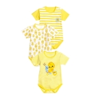 Полукомбинезон детский, возраст 3-6 месяцев, 3 шт, цвет белый/жёлтый - Фото 2