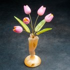 Фигурка «Тюльпаны розовые в вазе», 5 цветков, 11×22 см, селенит - Фото 2