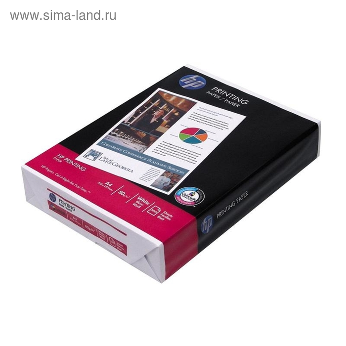 Бумага А4, 500 листов HP Printing Paper, 80 г/м2, 161%CIE, класс А - Фото 1