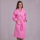Халат женский вафельный, размер 48, цвет розовый 2018 - Фото 1