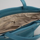 Сумка женская, отдел на молнии, наружный карман, цвет голубой - Фото 5