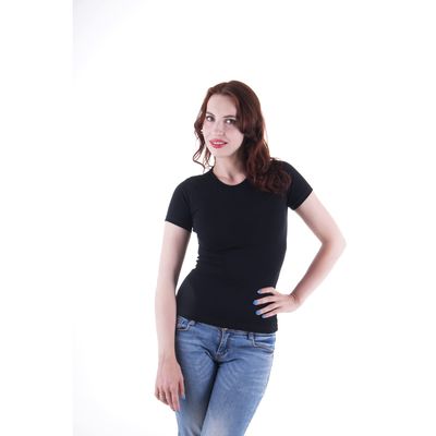 Футболка женская, цвет чёрный, р-р 46-48 (M)