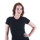 Футболка женская, цвет чёрный, р-р 46-48 (M) - Фото 5