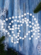 Бусы на ёлку «Снежинки», длина 1.8 м, белые - Фото 2