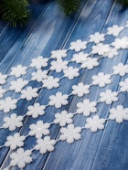 Бусы на ёлку «Снежинки», длина 1.8 м, белые - Фото 1