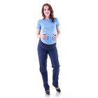 Брюки с низ. животиком женские для беременных, размер 52, рост 168, цвет синий (арт. 0264) - Фото 2
