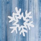 Наклейка на стекло "Белоснежная снежинка" 10,5х12 см, белый - фото 8477244