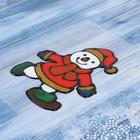 Наклейка на стекло "Снеговик в шубке" 10,5х13 см - Фото 2